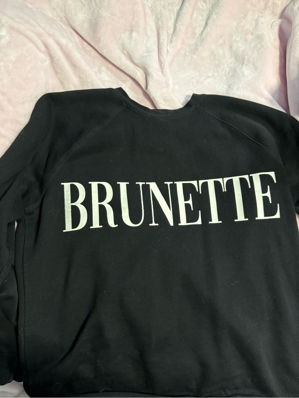 Brunette The Label Black Sweatshirt with White Logo